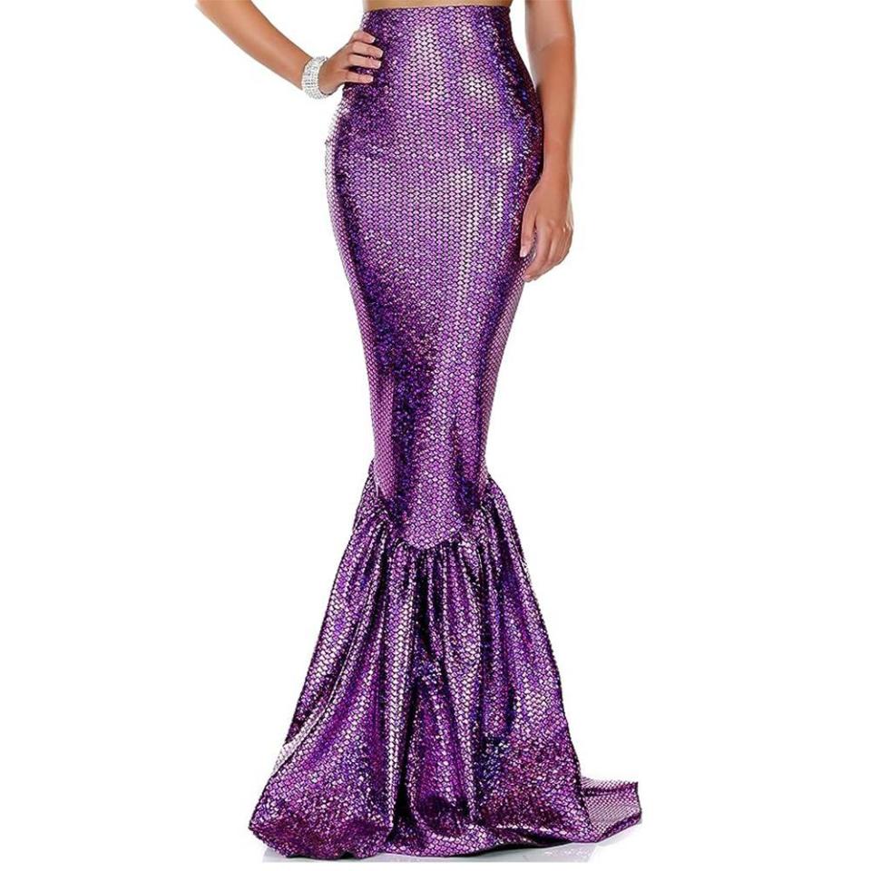 <p><a href="https://www.amazon.com/Forplay-Womens-High-Waisted-Mermaid-Hologram/dp/B00VFKCAQQ/ref=sr_1_2?crid=1MQNNNYFVAT6O&keywords=purple+mermaid+skirt&qid=1690587839&sprefix=purple+mermaid+skir%2Caps%2C109&sr=8-2&tag=syn-yahoo-20&ascsubtag=%5Bartid%7C10051.a.44651788%5Bsrc%7Cyahoo-us" rel="nofollow noopener" target="_blank" data-ylk="slk:Shop Now;elm:context_link;itc:0;sec:content-canvas" class="link ">Shop Now</a></p><p>Purple Mermaid Skirt</p><p>$35.00</p><p>www.amazon.com</p>