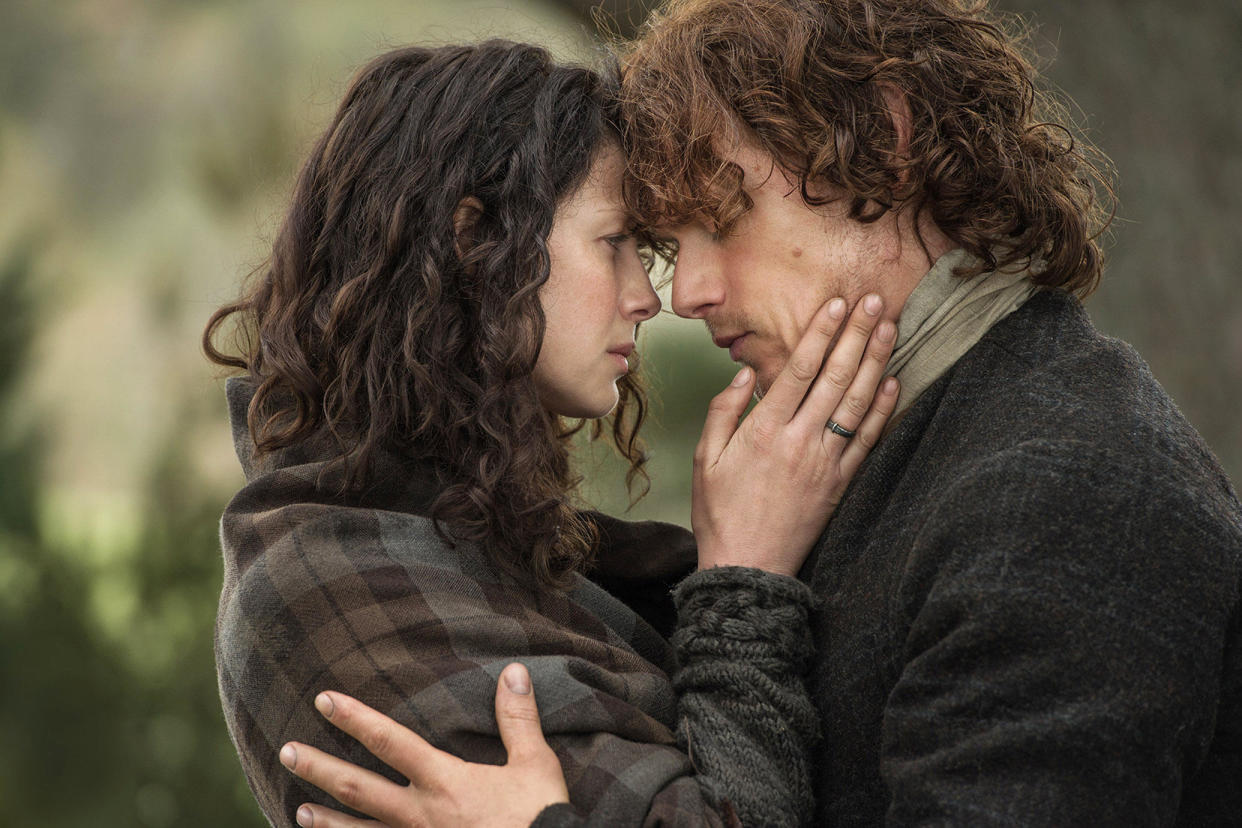 Caitriona Balf, Sam Heughan | Photo Credits: Neil Davidson/Starz