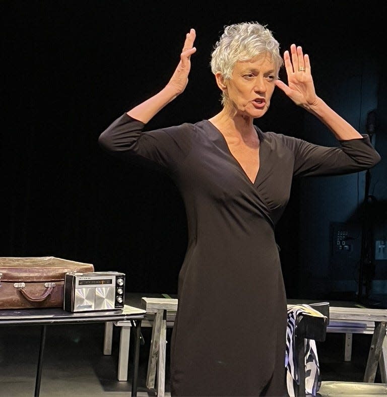 South African actress and South Bend resident Bo Petersen appears in "Pieces of Me," a solo play she wrote and will perform April 28 to 30, 2023, at South Bend Civic Theatre.