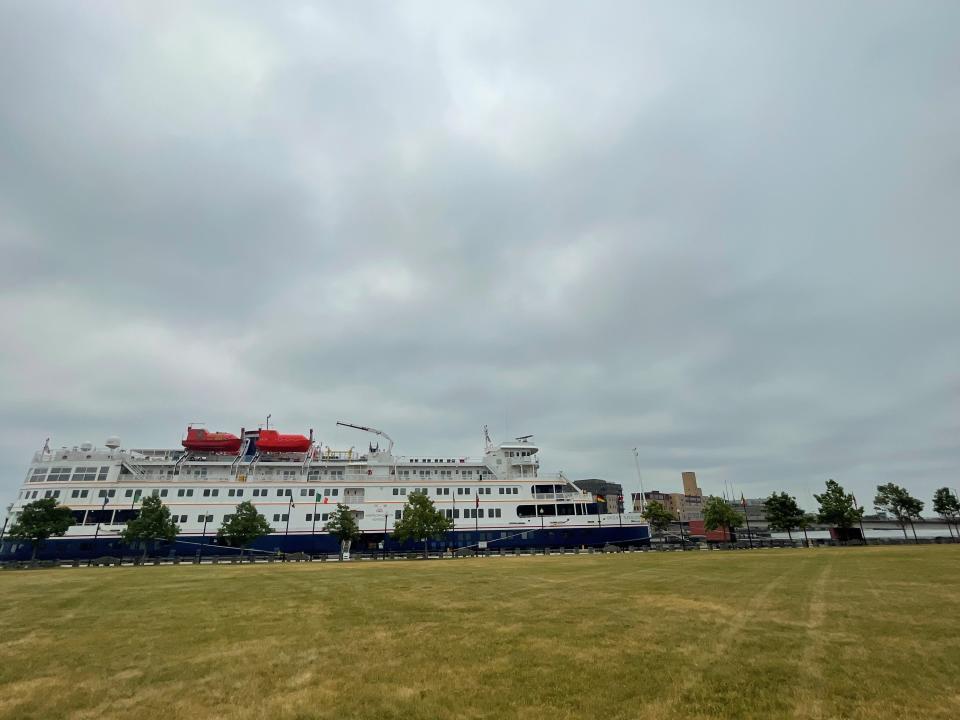 This is the second year in a row that American Queen Voyages have docked at Leicht Memorial Park in downtown Green Bay.