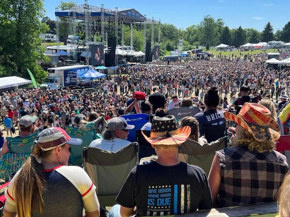 Country Fest at Clay's Resort Jellystone Park in Lawrence Township drew big crowds during the four-day event last year. The event featured country music stars Jason Aldean, Brantley Gilbert, HARDY and Morgan Wallen.