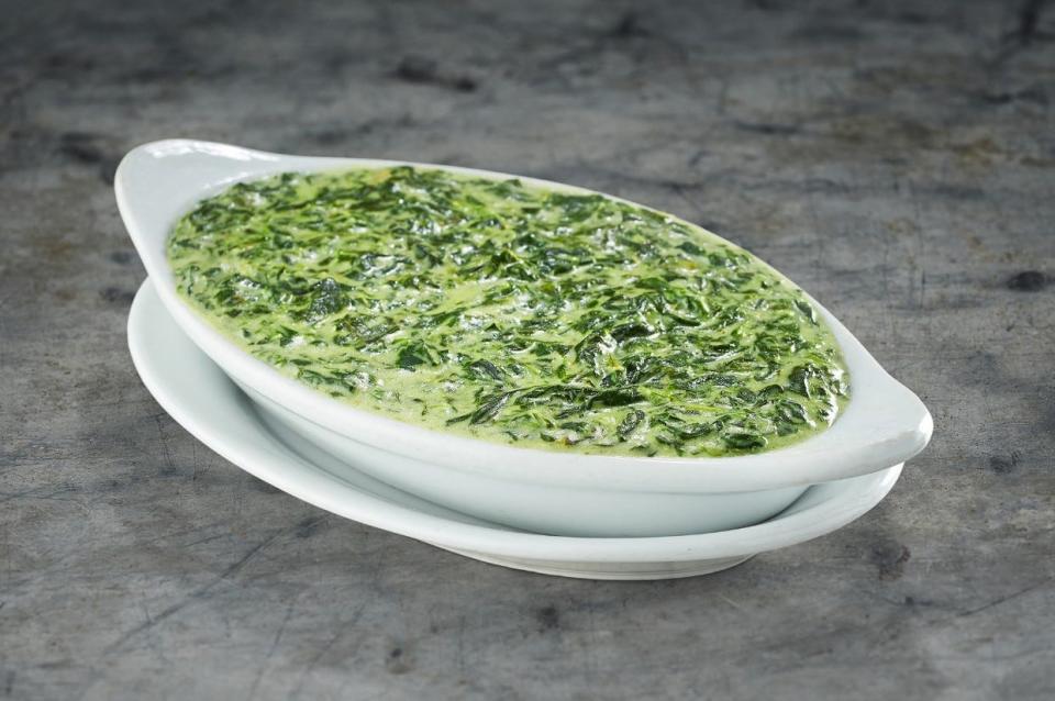Creamed spinach at Ruth's Chris Steak House is a classic side to order.