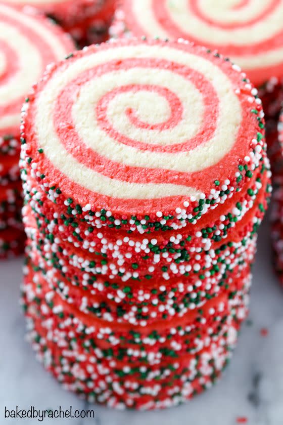 Christmas Pinwheel Sugar Cookies