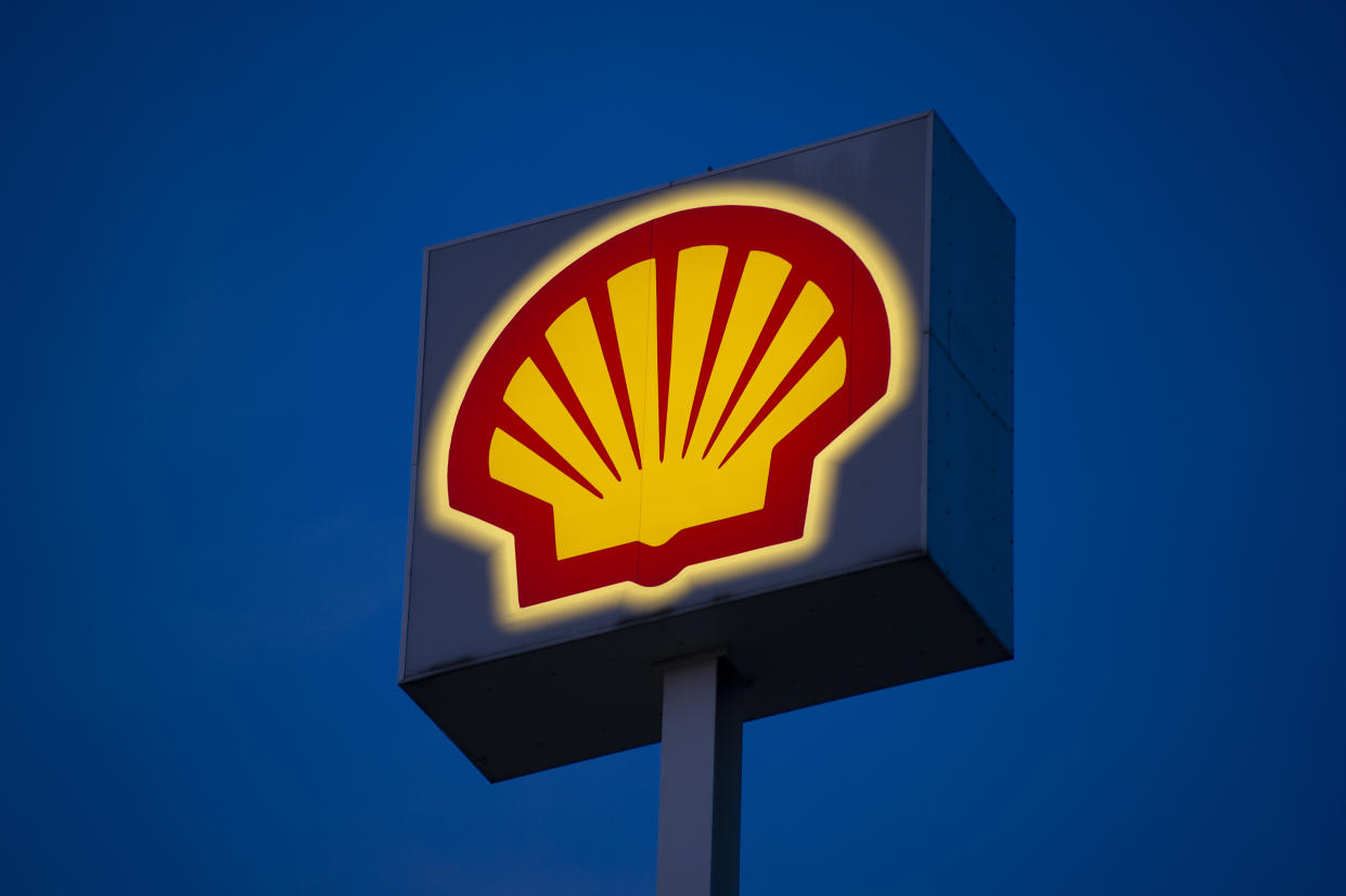 British-Dutch oil and gas company Royal Dutch Shell PLC sign , commonly known as Shell is seen on September 14, 2020 in Warsaw, Poland. (Photo by Aleksander Kalka/NurPhoto via Getty Images)