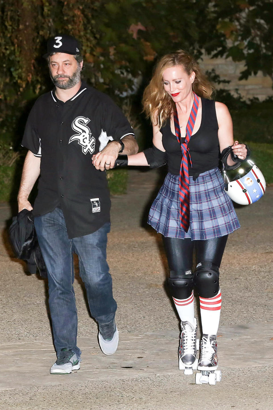 Judd Apatow and Leslie Mann