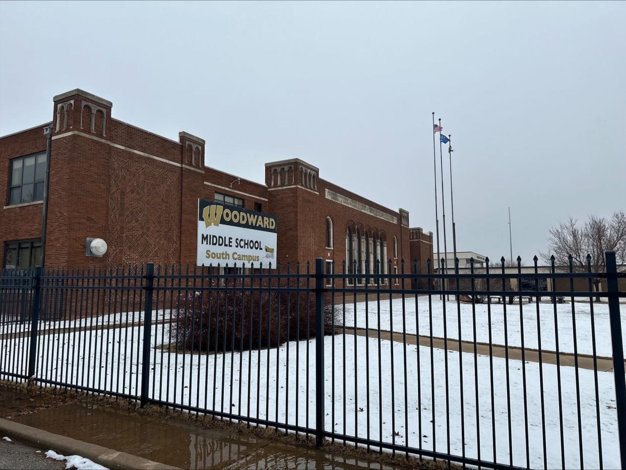 Woodward Middle School South Campus is pictured in Woodward, Oklahoma on January 5, 2024.