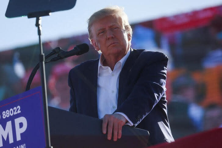 Foto del sábado de un mitin del expresidente de EEUU Donald Trump en Waco, Texas