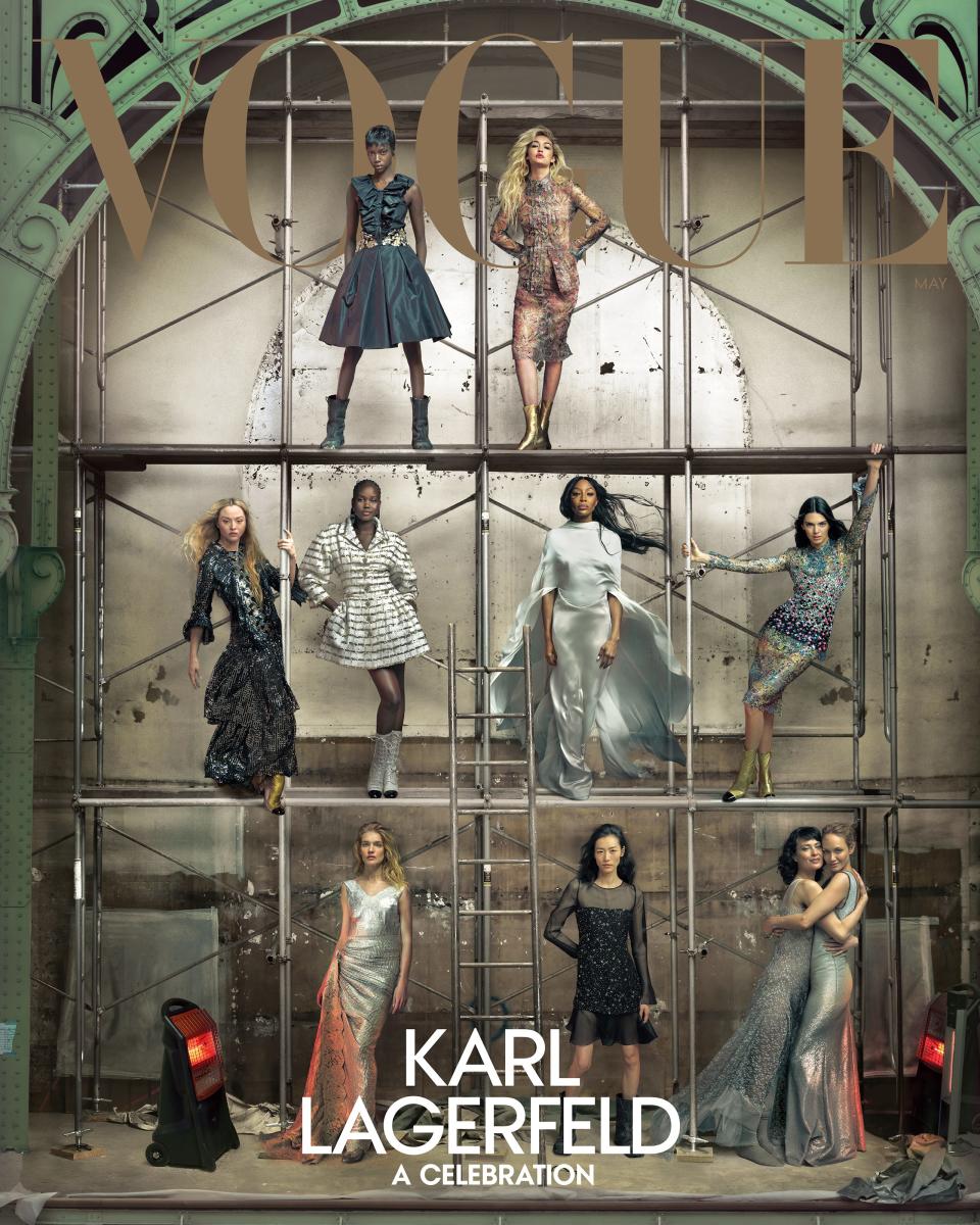 Vogue's May 2023 cover story pays tribute to Karl Lagerfeld.