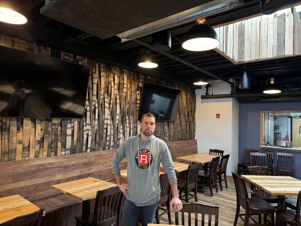 Reunion Hall owner Dave Welsh is shown. The Haddon Township native will open his new food hall soon. The space has a large indoor space, multiple bars, an outdoor space, a fire pit, 14 TVs and much more.