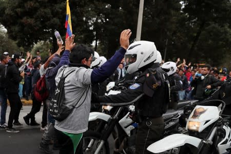 Protests against Ecuador's President Lenin Moreno's government in Quito