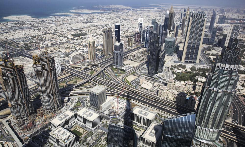 A view of Dubai from the Burj Khalifa tower