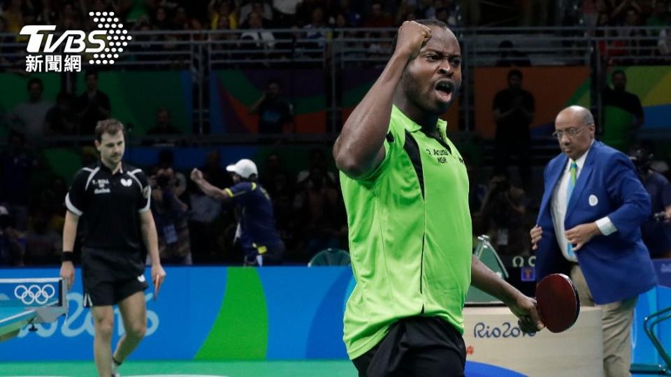 阿魯納在里約奧運時打敗德國名將波爾（Timo Boll）成為黑馬。（圖／達志影像美聯社）