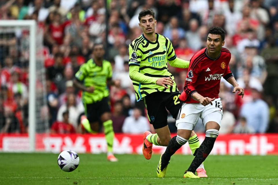Casemiro’s recent struggles echo Manchester United’s continued decline (AFP via Getty Images)