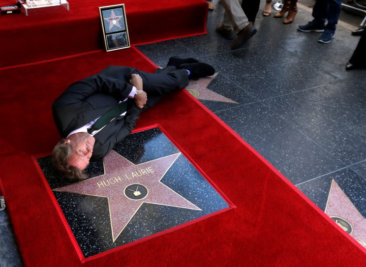 Laurie... a bit overwhelmed at his star on the Walk of Fame - Credit: Reuters