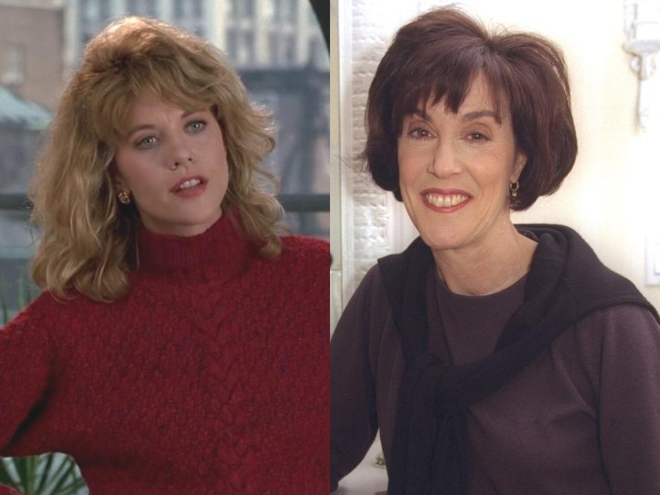 Meg Ryan as Sally Albright in "When Harry Met Sally..." and screenwriter Nora Ephron.