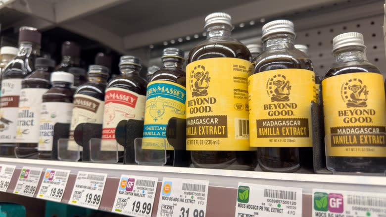 vanilla extract on shelf