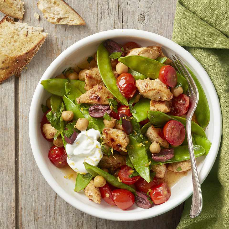 Spicy Chicken and Snow Pea Skillet
