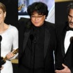 Renee Zellweger, Bong Joon Ho, and Joaquin Phoenix oscar winners 2020