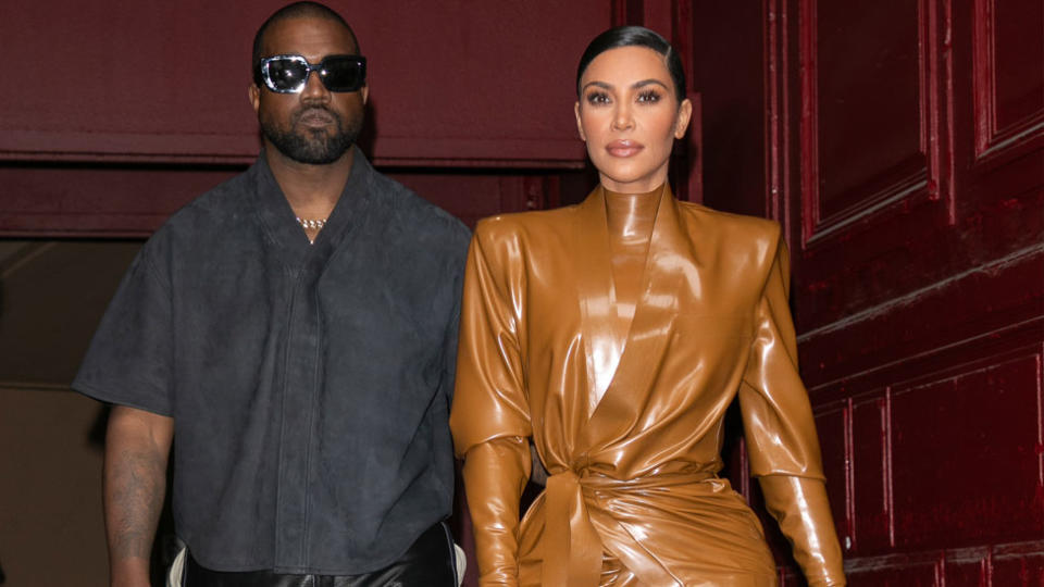 Kanye West and Kim Kardashian.