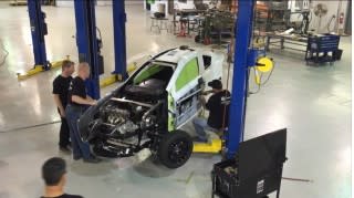 Elio E1A test vehicle under construction, June 2016