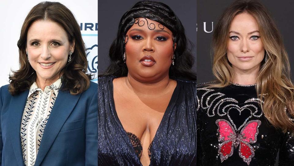 From left: Julia Louis-Dreyfus, Lizzo and Olivia Wilde - Credit: Rodin Eckenroth/FilmMagic; Amy Sussman/Getty Images; Taylor Hill/WireImage