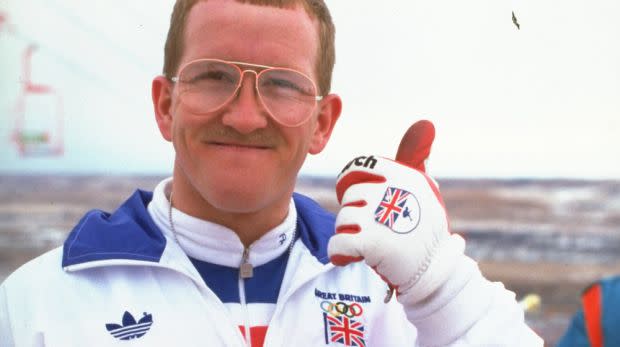 Eddie took part in the winter Olympics.