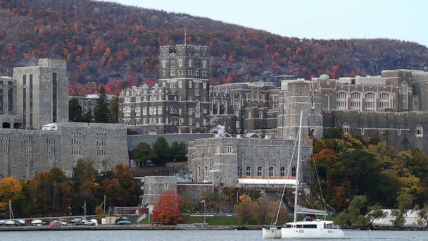 PHOTO: A boat sails in the Hudson River in front of the United States Military Academy, West Point, Oct. 25, 2020 as seen from Garrison, N.Y. (Gary Hershorn/Getty Images, FILE)