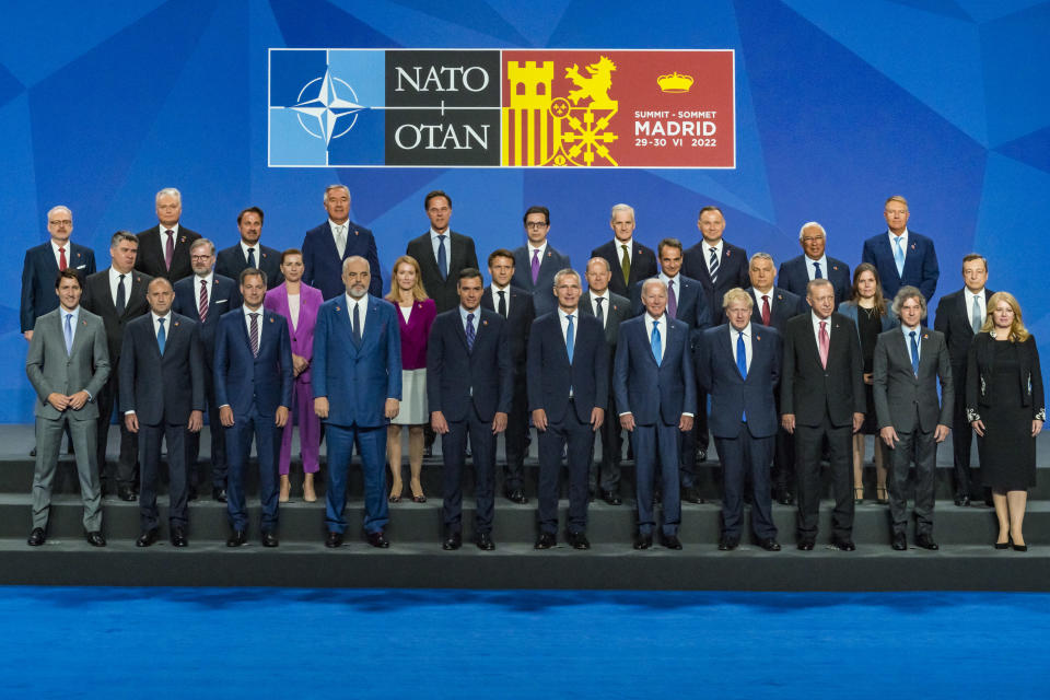 北約峰會6月29日在西班牙馬德里舉辦，正式邀請芬蘭、瑞典兩國加入。 （圖片來源：Getty Images）