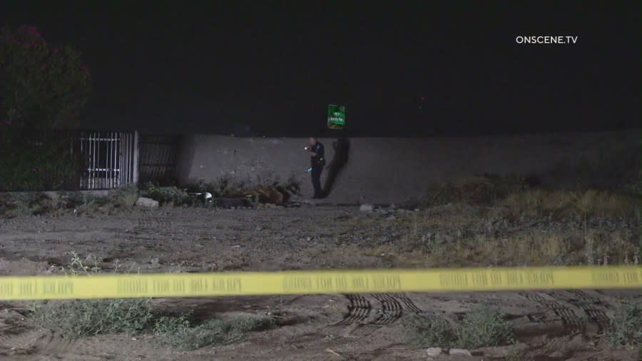 Authorities in San Bernardino are investigating after a burned body was found in a field in San Bernardino late Monday night. (OnSceneTV)