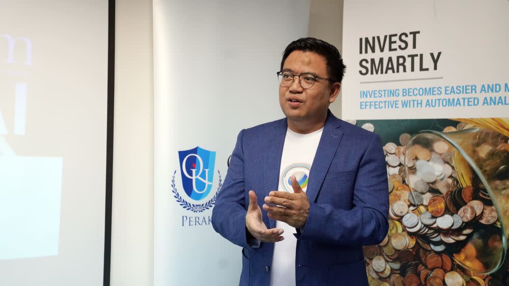 MyFinB president and founder M. Nazri said the idea to have the platform began in 2016. ― Picture courtesy of Quest International University Perak (QIUP)