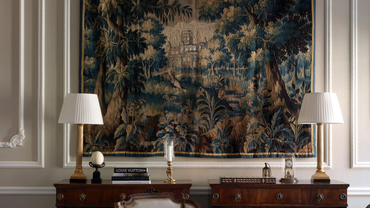  Tapestry in living room in Kensington, designed by Albion Nord  