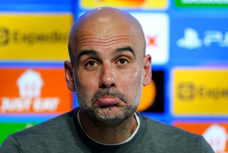 Pep Guardiola has a number of injuries to contend with (Martin Rickett/PA) (PA Wire)