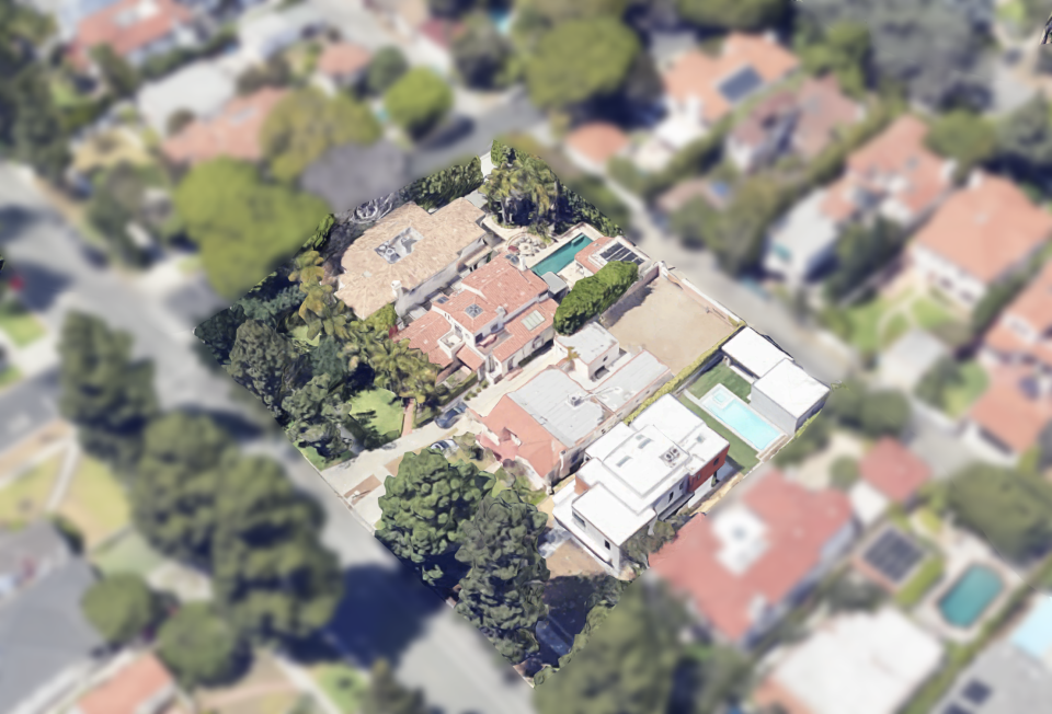 The four-house estate, set on a leafy street in prime Santa Monica.