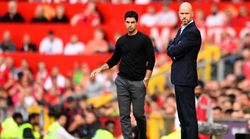  Manchester United boss Erik ten Hag and Arsenal boss Mikel Arteta 