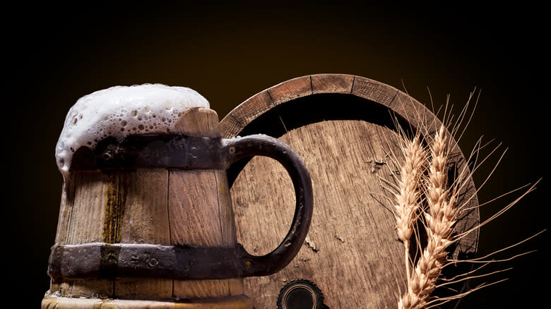 Rustic pint with wheat