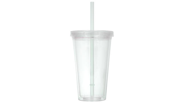 Bulk Double-Wall Plastic Tumblers with Straws, 16 oz. at DollarTree.com