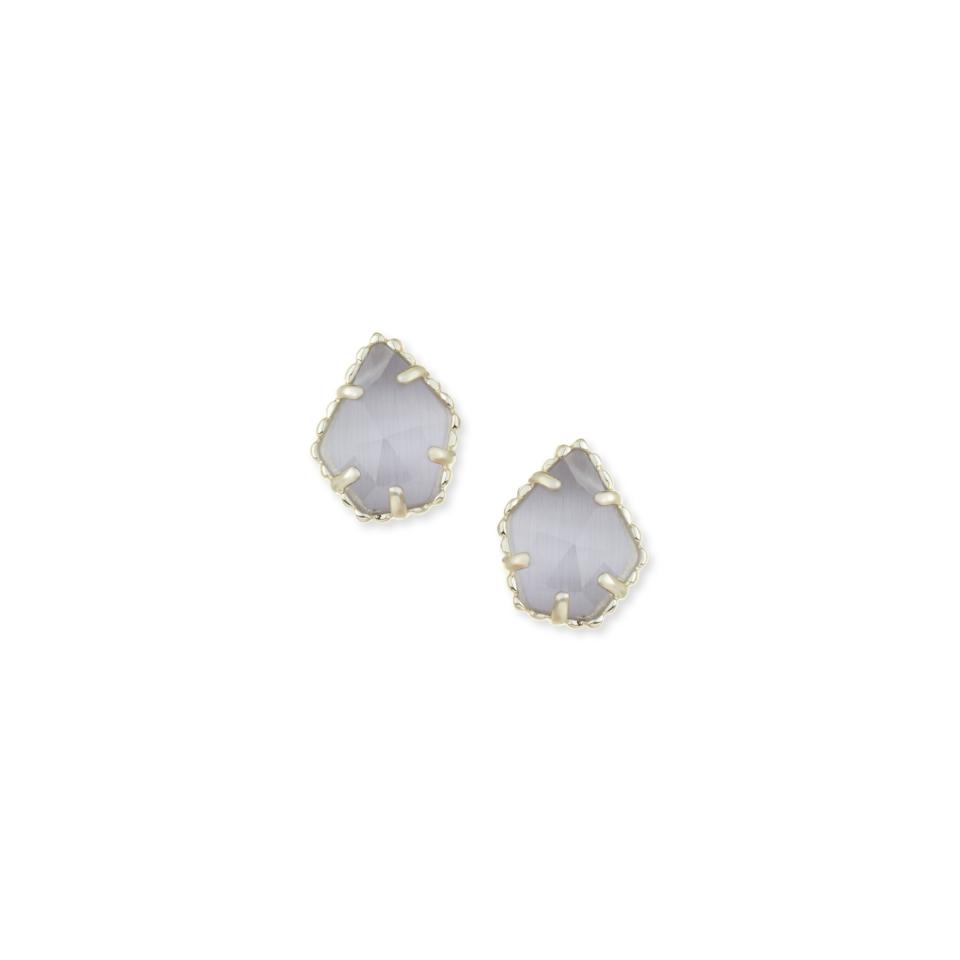 <p>These little studs make a major statement.</p> <p>Kendra Scott Tessa Stud Earrings in Slate. <a rel="nofollow noopener" href="https://www.rocksbox.com/featured/kendra-scott/earrings/Tessa-Stud-Earrings-in-Slate/4161?mbid=synd_yahoostyle" target="_blank" data-ylk="slk:rockbox.com;elm:context_link;itc:0;sec:content-canvas" class="link ">rockbox.com</a>.</p>