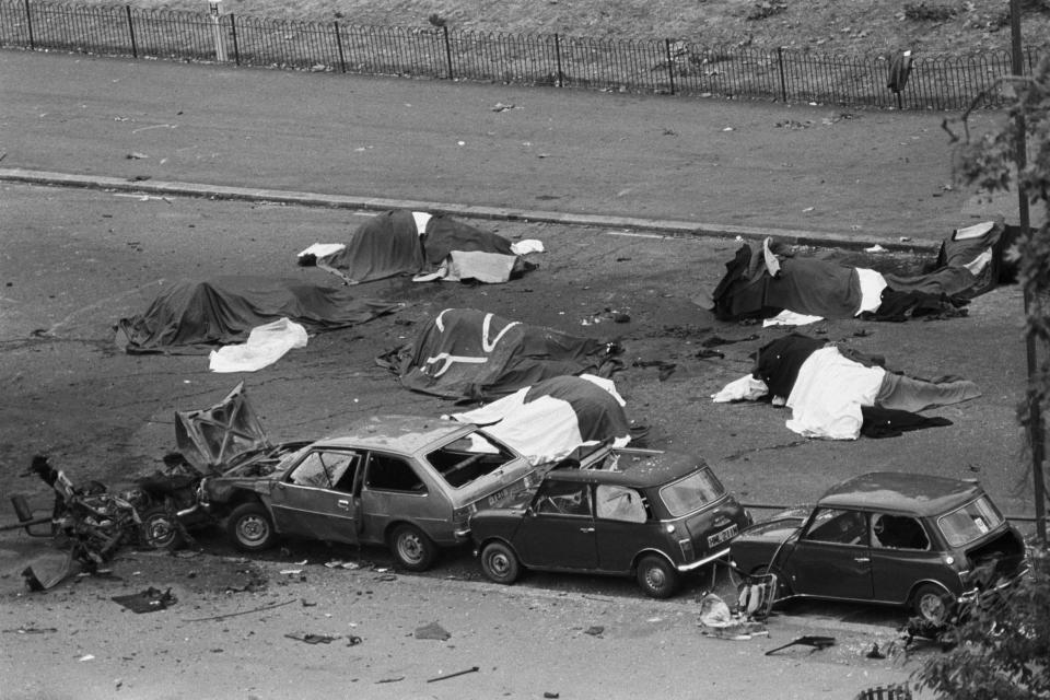 Two IRA bombs killed eight soldiers and seven horses on ceremonial duty in Hyde Park and Regents Park (PA Archive/PA Images)