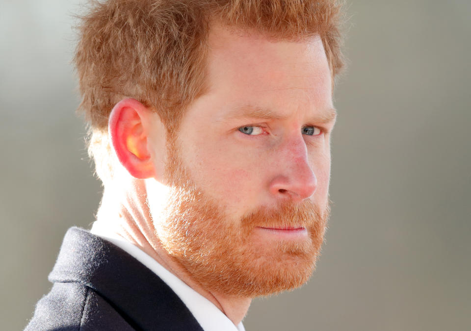 Prince Harry looking at the camera