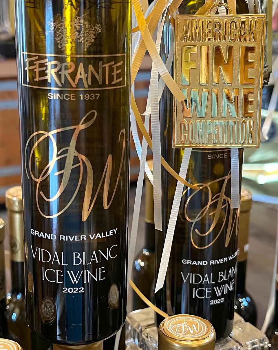 Ferrante Winey's Vidal Blanc Ice Wine was voted Best in Ohio at the 2023 Ohio Wine Competition.