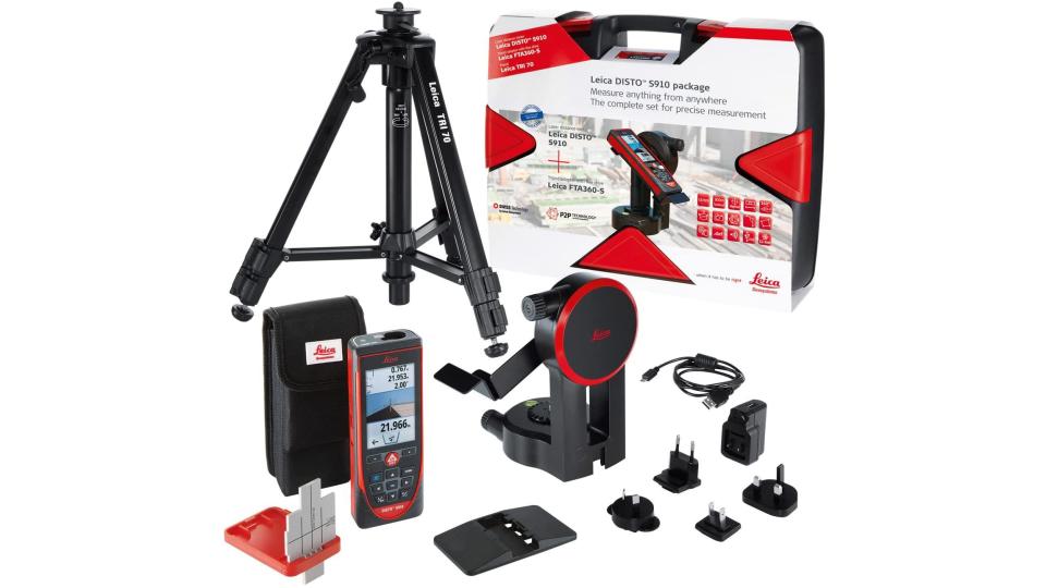 Product shot of LEICA DISTO S910, one of the best laser measures