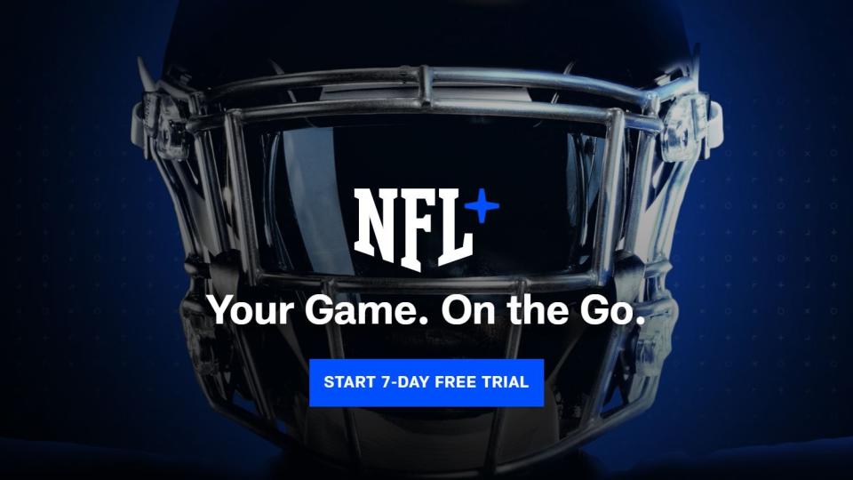  NFL Plus homepage. 