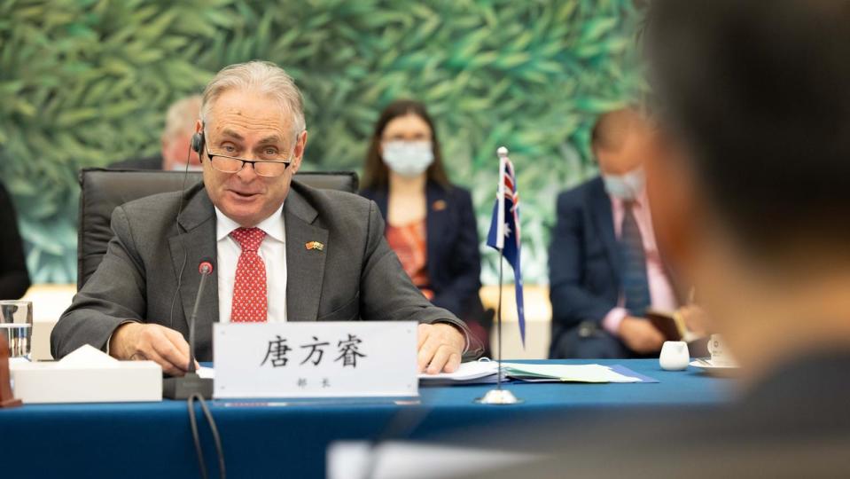 Mr Farrell pushed for progress on ending Chinese tariffs on Australian goods. Picture: Department of Foreign Affairs and Trade.