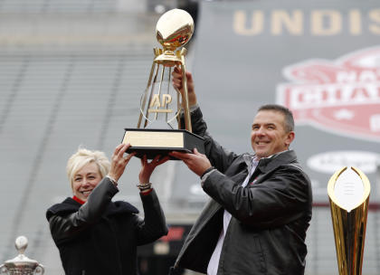 Urban Meyer and the Buckeyes are considering a satellite camp in the South this year. (AP)