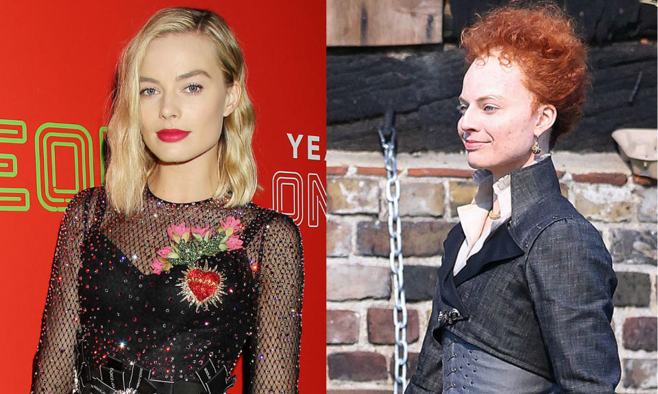 <p>Margot Robbie becomes Queen Elizabeth I for <a rel="nofollow" href="https://uk.movies.yahoo.com/margot-robbie-unrecognisable-transforms-elizabeth-071509742.html" data-ylk="slk:Mary Queen of Scots;elm:context_link;itc:0;sec:content-canvas;outcm:mb_qualified_link;_E:mb_qualified_link;ct:story;" class="link  yahoo-link"><em>Mary Queen of Scots</em></a>. </p>