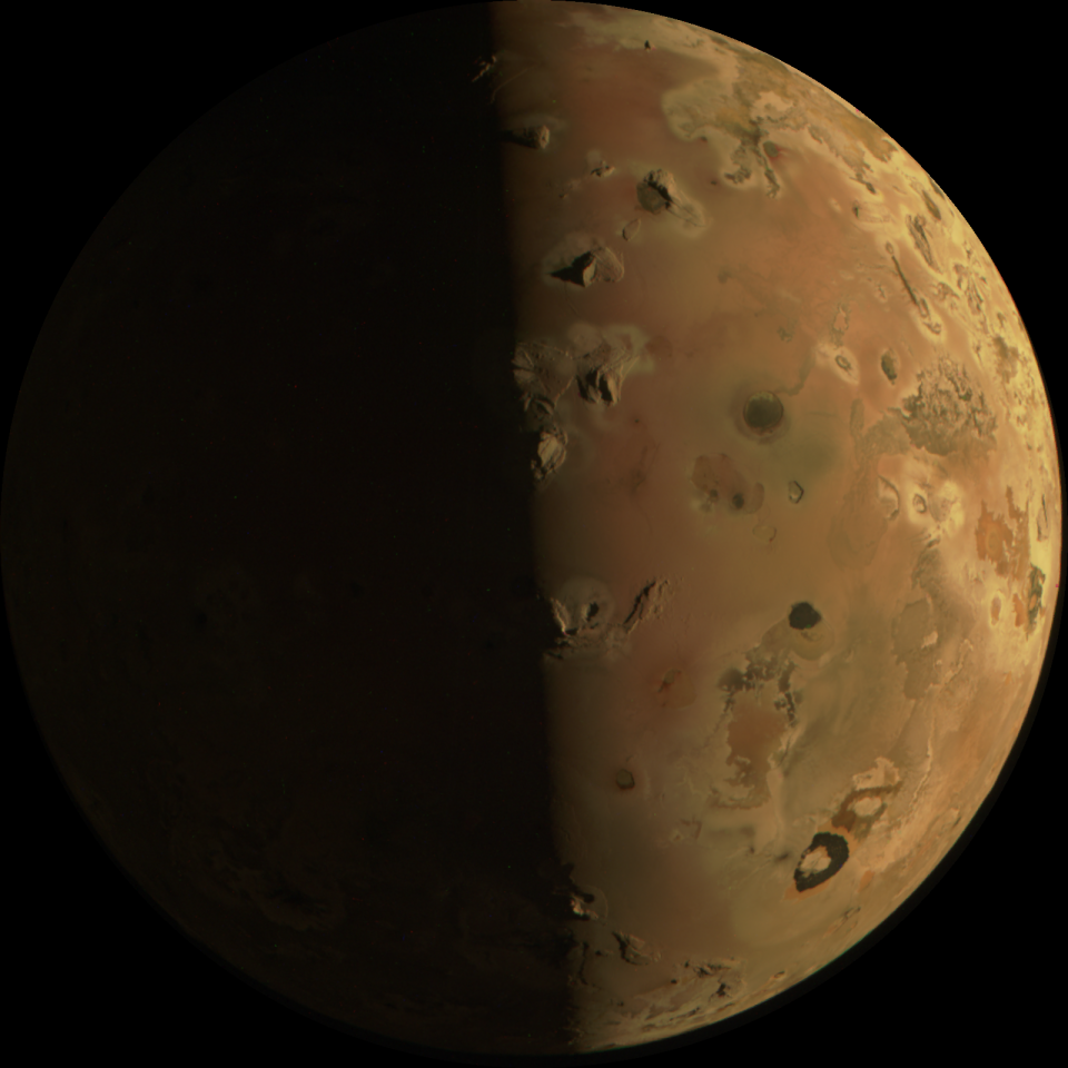 An image of Io taken by Juno on Dec. 30. / Credit: NASA / SwRI / MSSS