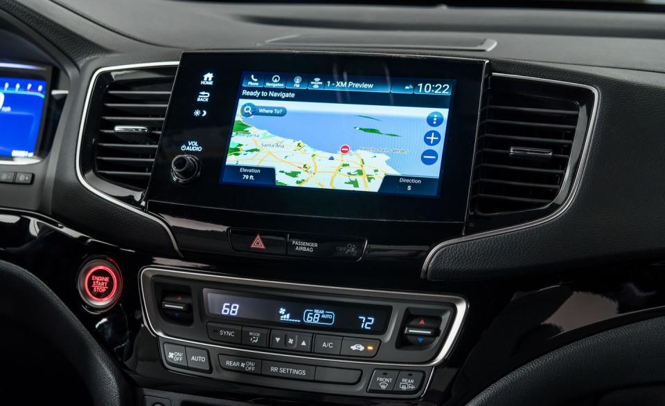 <p>Honda's Touchscreen Infotainment System Penance Tour of 2018 continues, as the company really, really wants you to know that the Passport's optional 8.0-inch touchscreen with Apple CarPlay and Android Auto is supported by a physical volume knob, not the infuriatingly fussy capacitive slider that Honda mercifully sent to a farm upstate.</p>