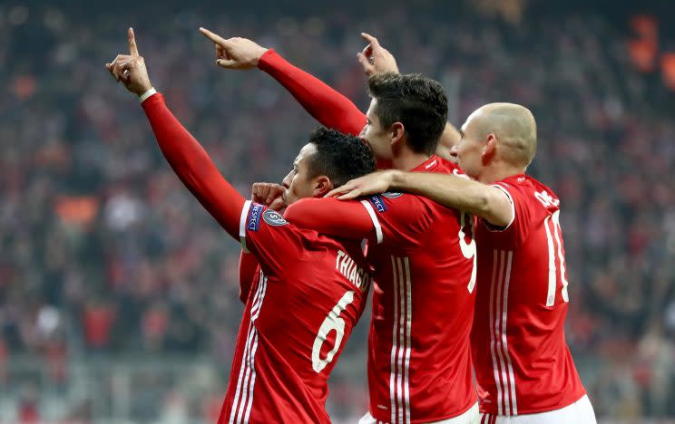 Deadly trio: Robben, Lewandowski, Thiago