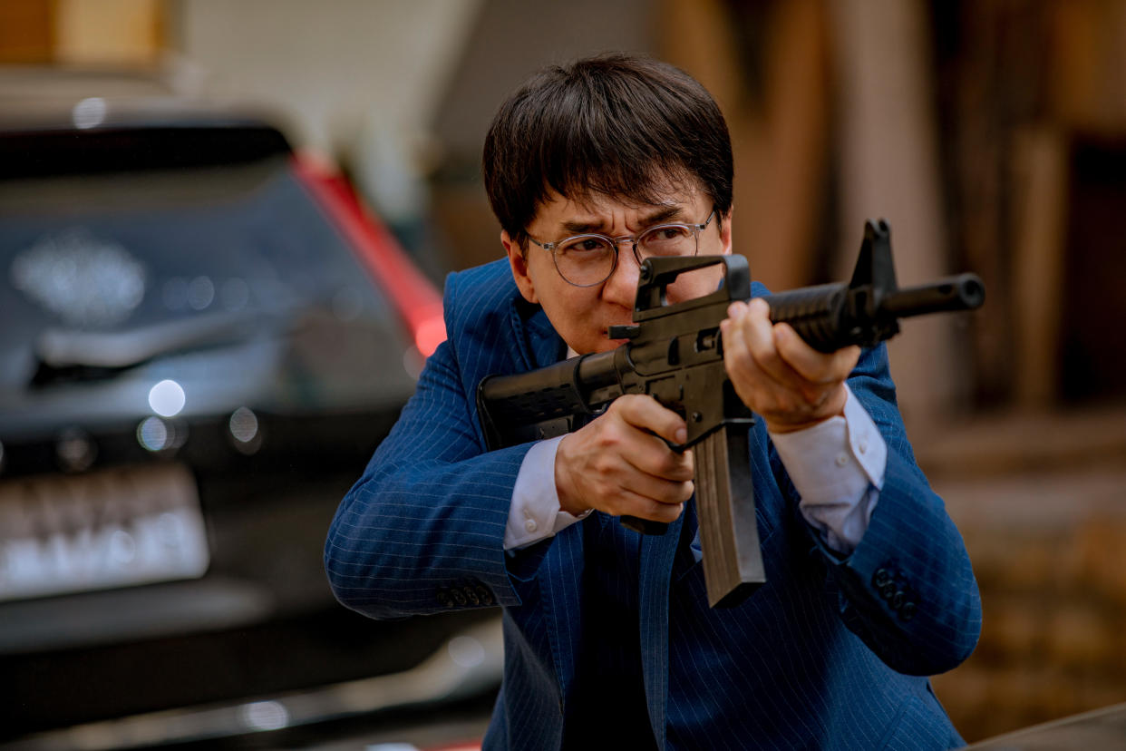 Jackie Chan stars as the leader of an independent security team in Vanguard. (Photo: mm2 Entertainment)