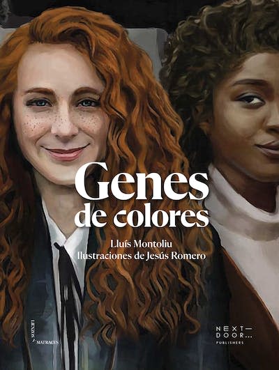 Cubierta de <em>Genes de colores</em>, de Lluís Montoliu, con ilustraciones de Jesús Romero. <a href="https://www.nextdoorpublishers.com/libros/genes-de-colores/" rel="nofollow noopener" target="_blank" data-ylk="slk:Next Door Publishers.;elm:context_link;itc:0;sec:content-canvas" class="link ">Next Door Publishers.</a>